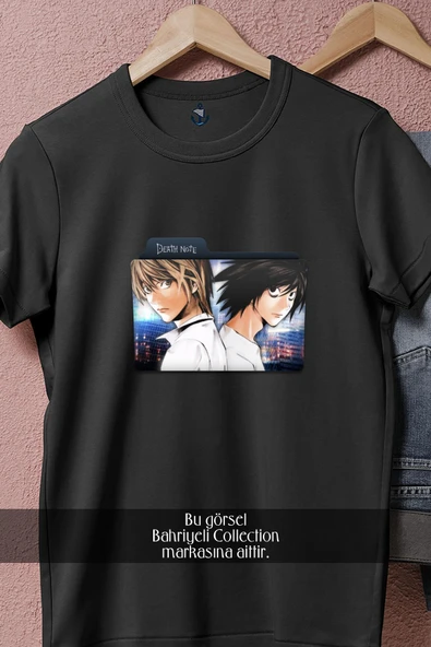 Oversize Death Note Yabancı Dizi  Tasarımlı Unisex T-Shirt - Resim 5