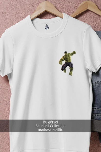 Oversize Hulk Cep Tasarımlı Unisex T-Shirt - Resim 2