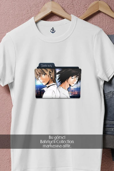 Oversize Death Note Yabancı Dizi  Tasarımlı Unisex T-Shirt - Resim 8