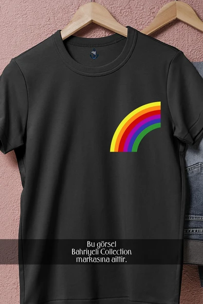 Oversize Lgbt Rainbow, Colors Cep Tasarımlı Unisex T-Shirt - Resim 11