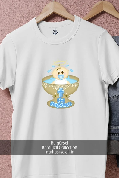 Oversize Hristiyan Baptism  Tasarımlı Unisex T-Shirt - Resim 2