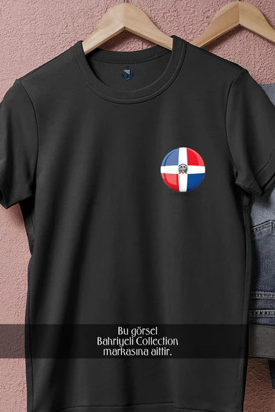 Oversize Flag Of The Dominican Republic Cep Tasarımlı Unisex T-Shirt - Resim 11