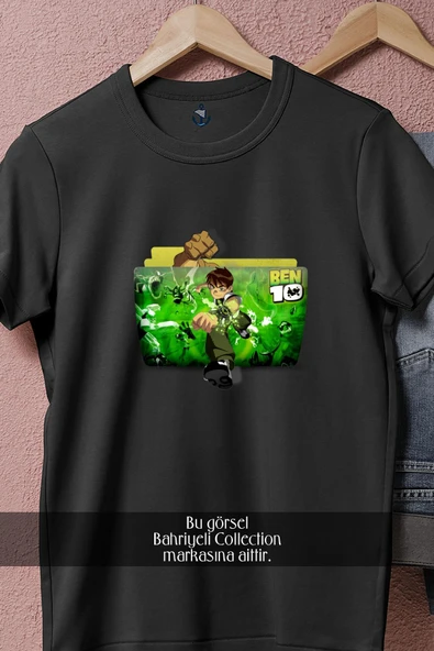 Oversize Ben 1 0 Çizgi Film  Tasarımlı Unisex T-Shirt - Resim 11