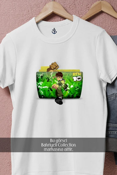 Oversize Ben 1 0 Çizgi Film  Tasarımlı Unisex T-Shirt - Resim 8