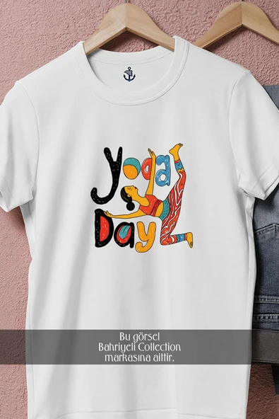 Oversize Yoga Day  Tasarımlı Unisex T-Shirt - Resim 2