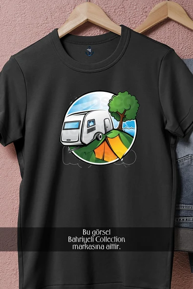 Oversize Caravan Campervans  Tasarımlı Unisex T-Shirt - Resim 10