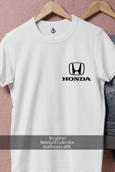 Oversize Honda Logo  Cep Tasarımlı Unisex T-Shirt - Resim 8