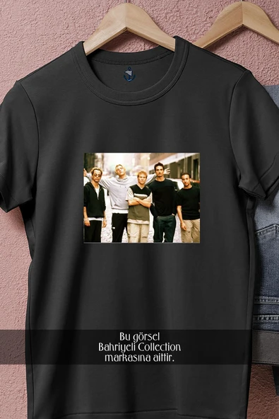 Oversize Backstreet Boys Picture  Tasarımlı Unisex T-Shirt - Resim 5