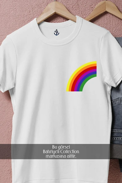 Oversize Lgbt Rainbow, Colors Cep Tasarımlı Unisex T-Shirt - Resim 8