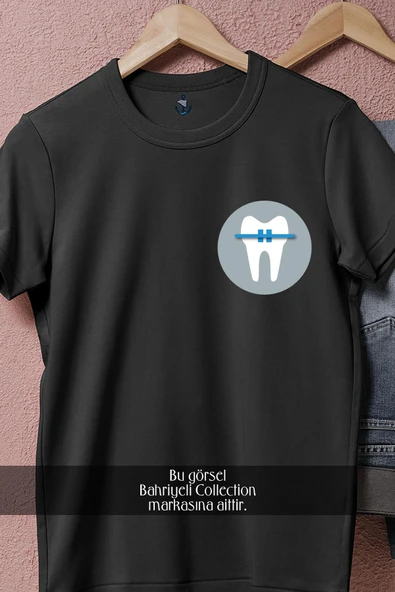 Oversize Diş Teli Cep Tasarımlı Unisex T-Shirt - 9