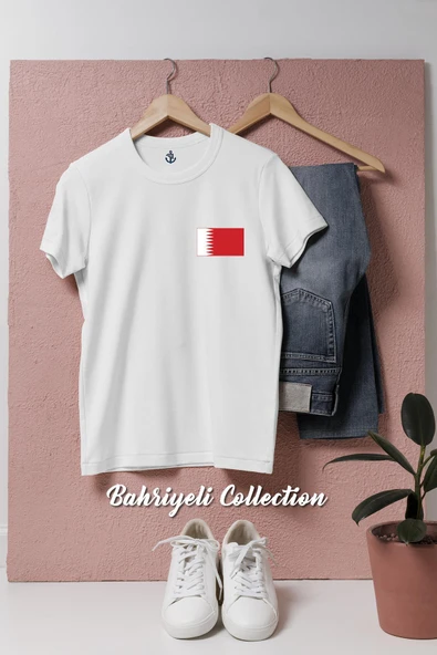 Oversize Bahrein Bahreyn Cep Tasarımlı Unisex T-Shirt - Resim 5