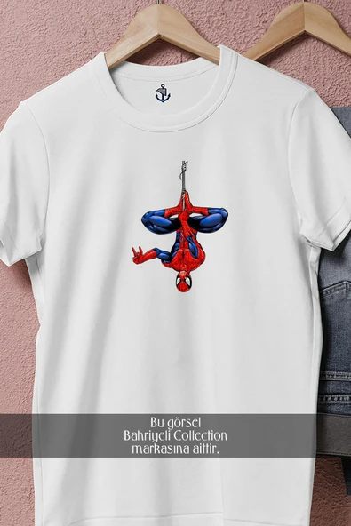 Oversize Spider-man - Örümcek Adam 4 Vektörel  Tasarımlı Unisex T-Shirt - Resim 8