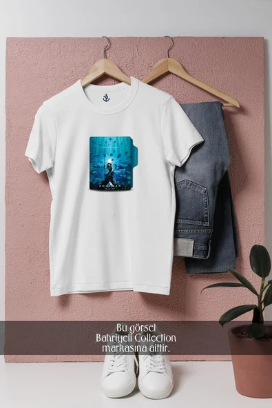Oversize Aquaman 2018 Folder Icon  Tasarımlı Unisex T-Shirt - Resim 7