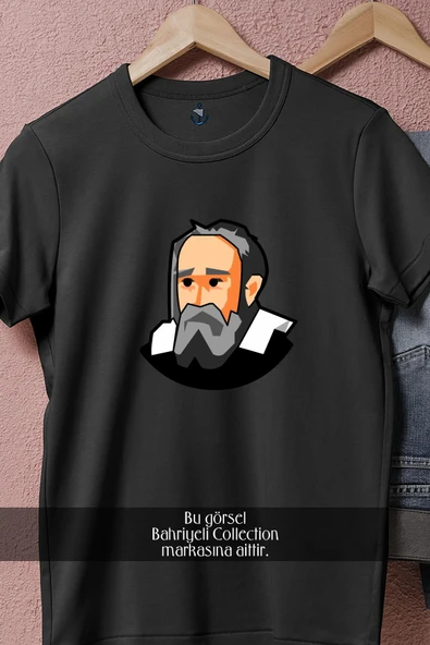 Oversize Galileo Galilei Galileo's Leaning  Tasarımlı Unisex T-Shirt - Resim 5
