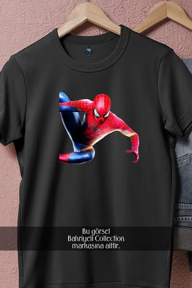 Oversize Spider-man - Örümcek Adam 9 Vektörel  Tasarımlı Unisex T-Shirt - Resim 11
