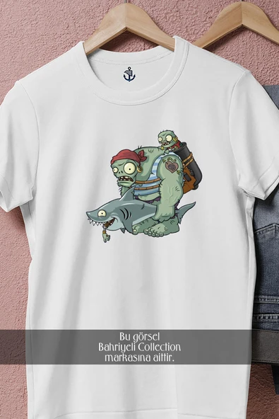 Oversize Plants Vs  Zombies 2- It's About Time  Tasarımlı Unisex T-Shirt - Resim 3