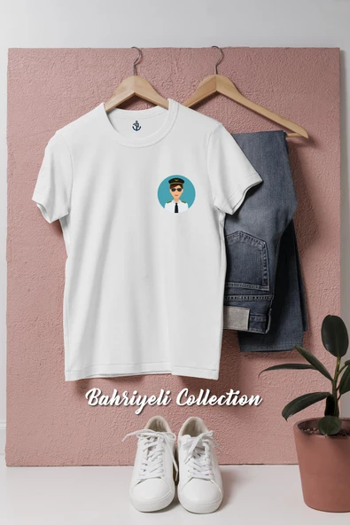 Oversize Kadın Pilot Cep Tasarımlı Unisex T-Shirt ürün görseli