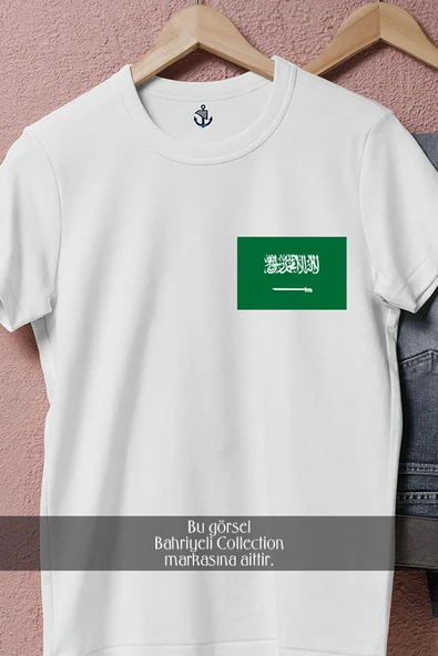 Oversize Flag Of Saudi Arabia Cep Tasarımlı Unisex T-Shirt - Resim 8