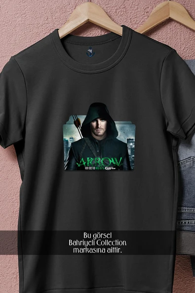 Oversize Arrow Yabancı Dizisi  Tasarımlı Unisex T-Shirt - Resim 11