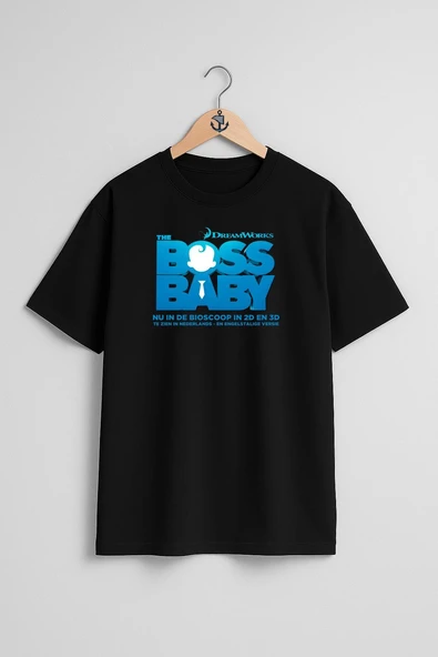 Oversize The Bos Baby Göğüs Tasarımlı Unisex T-Shirt - Resim 11
