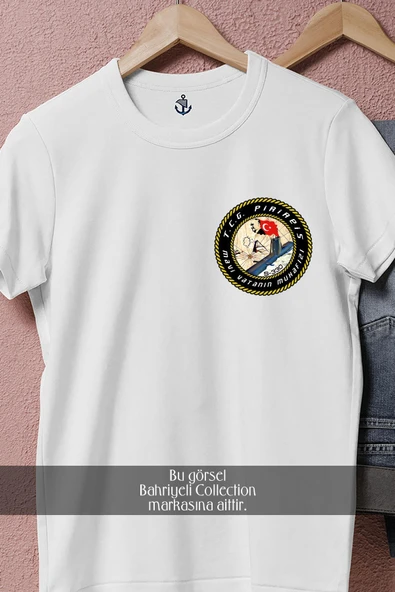 Oversize Tcg Pirireis Denizaltı Cep Tasarımlı Unisex T-Shirt - Resim 2