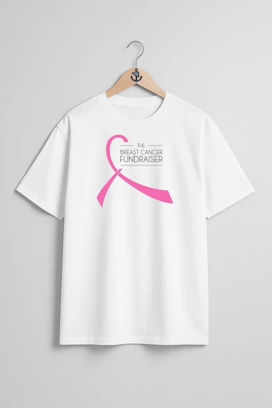 Oversize Breast Cancer Awareness Fundraising Göğüs Tasarımlı Unisex T-Shirt - Resim 5