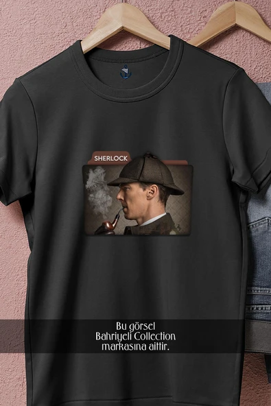 Oversize Sherlock Yabancı Dizi  Tasarımlı Unisex T-Shirt - Resim 9