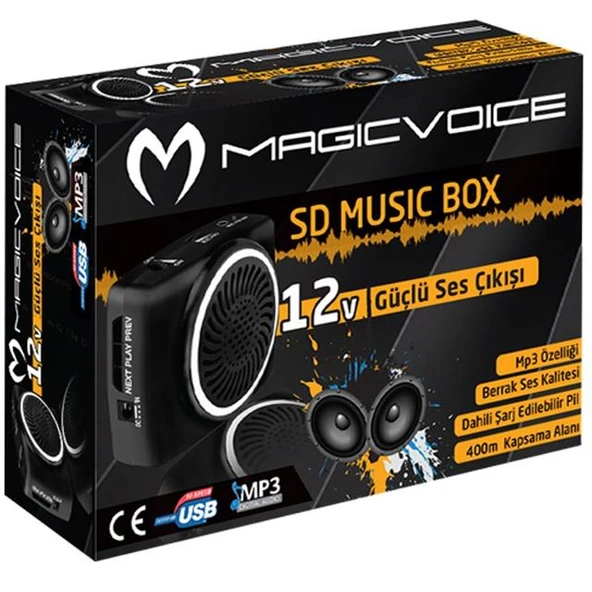 Magicvoice MV-17450 USB-SD Kart Girişli Şarjlı Mini Seyyar Rehber Anfisi - Resim 3