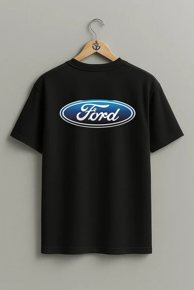 Oversize Ford Motor Company Sırt Tasarımlı Unisex T-Shirt - Resim 9