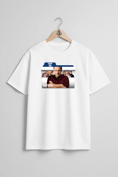Oversize The Sopranos Season One Göğüs Tasarımlı Unisex T-Shirt ürün görseli