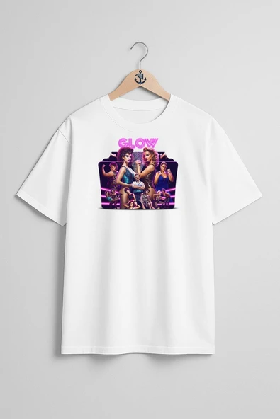 Oversize Television Show Glow Göğüs Tasarımlı Unisex T-Shirt - Resim 7