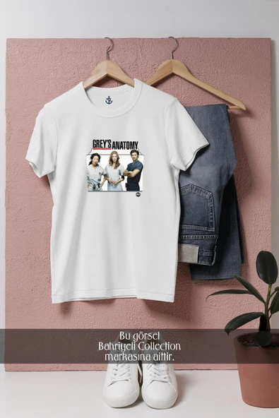 Oversize Grey Anatomy Series  Tasarımlı Unisex T-Shirt ürün görseli