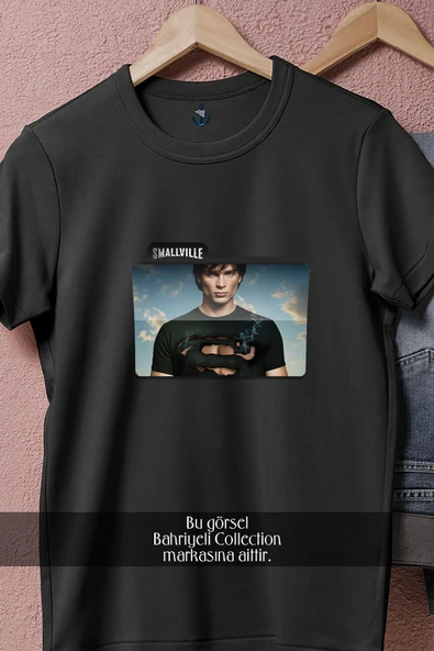 Oversize Smallville Dizisi  Tasarımlı Unisex T-Shirt - Resim 9