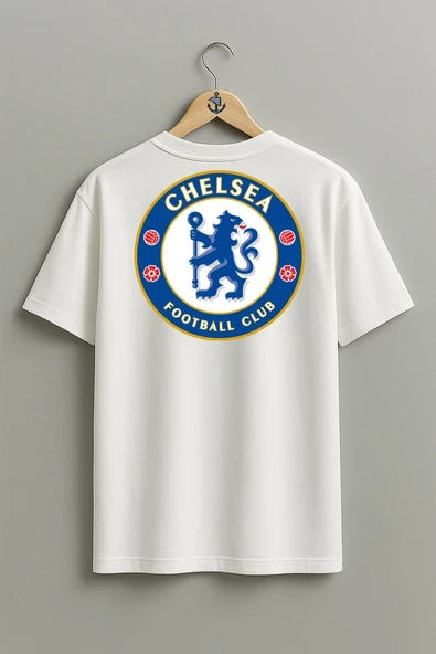 Oversize Chelsea F.C. Premier League Sırt Tasarımlı Unisex T-Shirt - Resim 7