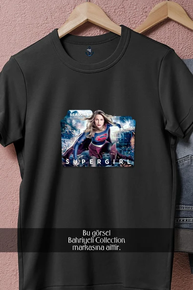 Oversize Supergirl Yabancı Dizi  Tasarımlı Unisex T-Shirt - Resim 9