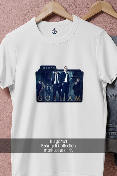 Oversize Gotham Yabancı Dizi  Tasarımlı Unisex T-Shirt - Resim 8