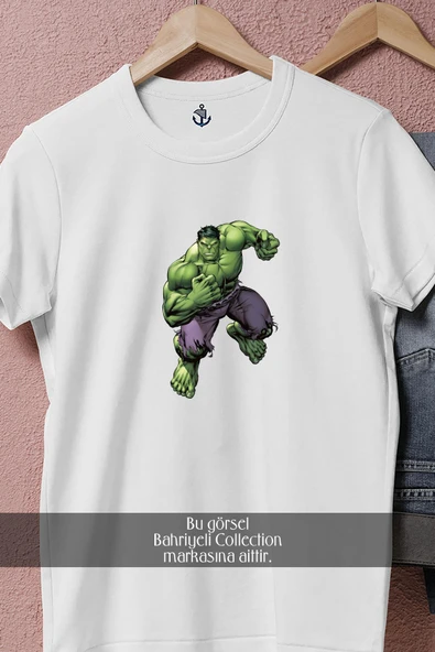Oversize Hulk Marvel Heroes Powerful  Tasarımlı Unisex T-Shirt - 2