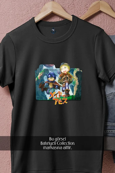 Oversize Made İn Abyss  Tasarımlı Unisex T-Shirt - Resim 11