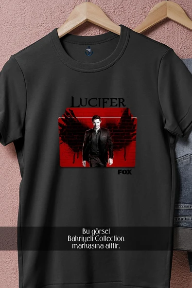 Oversize Lucifer Yabancı Dizi  Tasarımlı Unisex T-Shirt - Resim 11
