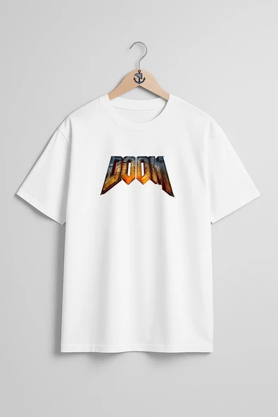 Oversize Doom 3 Bfg Göğüs Tasarımlı Unisex T-Shirt ürün görseli