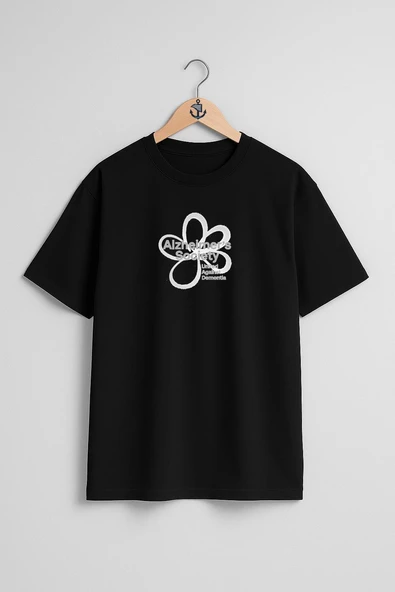 Oversize Alzheimer's Society Alzheimer's Disease Göğüs Tasarımlı Unisex T-Shirt - 9