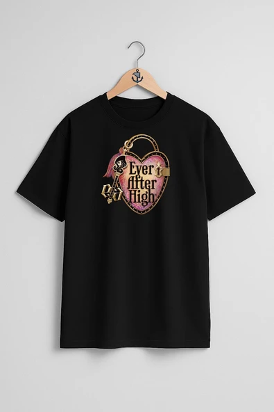 Oversize Ever After High Doll Göğüs Tasarımlı Unisex T-Shirt - Resim 9
