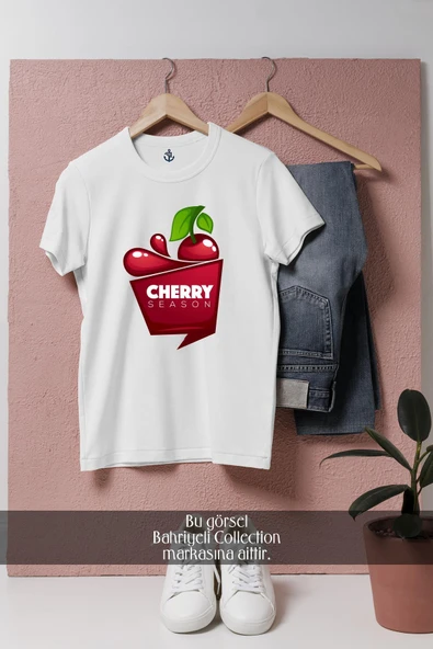 Oversize Cherry Season  Tasarımlı Unisex T-Shirt ürün görseli