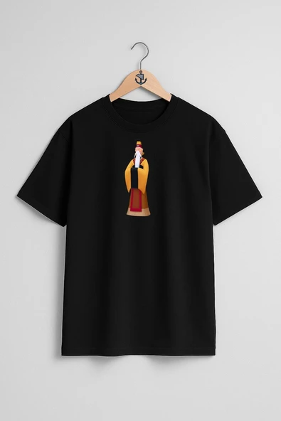 Oversize Çin İmparatoru Fa Mulan Chi-Fu Göğüs Tasarımlı Unisex T-Shirt - Resim 9