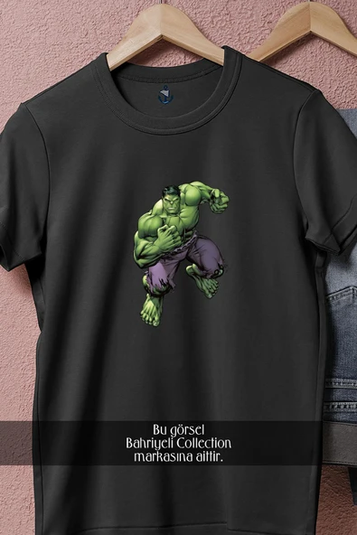 Oversize Hulk Marvel Heroes Powerful  Tasarımlı Unisex T-Shirt - 11