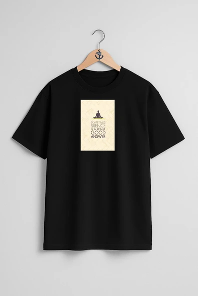 Oversize Yoga & Pilates Mats Poster Göğüs Tasarımlı Unisex T-Shirt - Resim 11