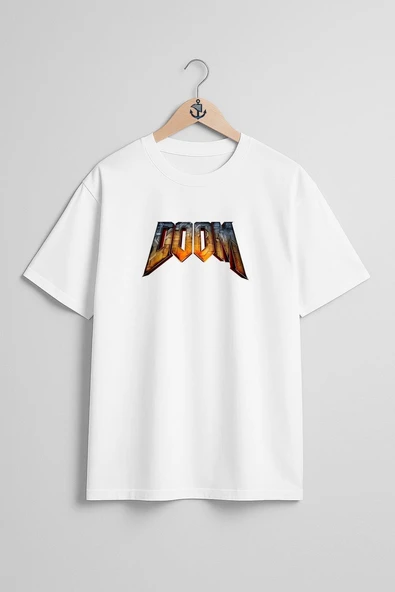 Oversize Doom 3 Bfg Göğüs Tasarımlı Unisex T-Shirt - Resim 7