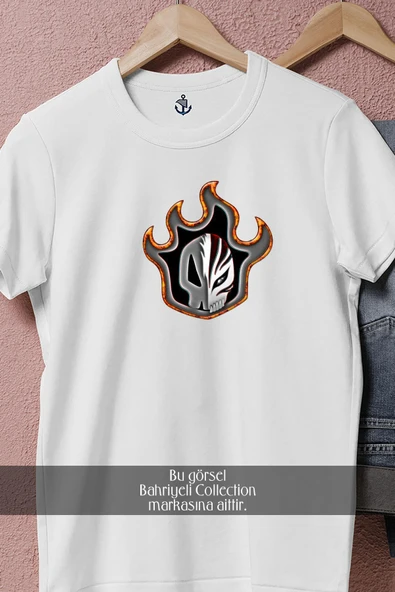 Oversize Bleach Anime Logo  Tasarımlı Unisex T-Shirt - Resim 2