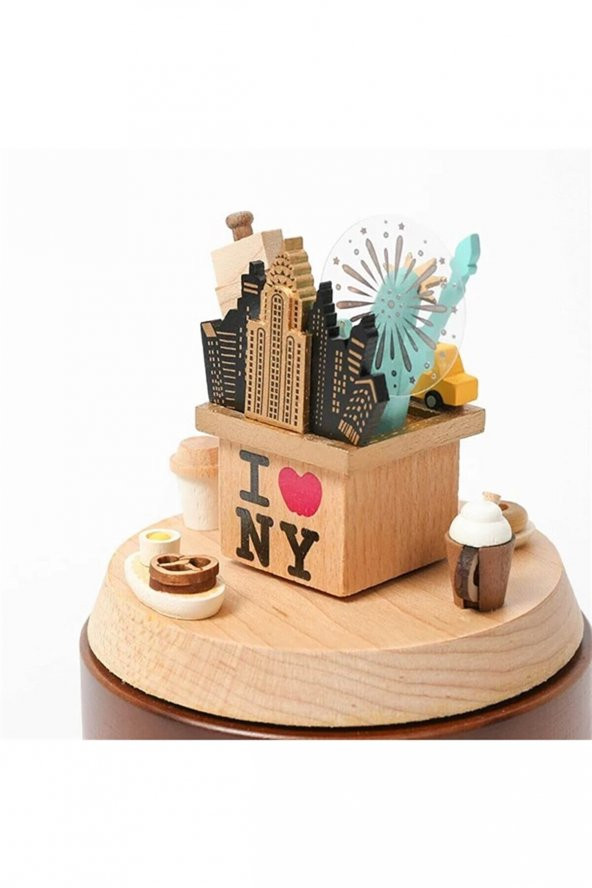 New Yorkta Alışveriş Ahşap Müzik Kutusu - 1033718 - 2