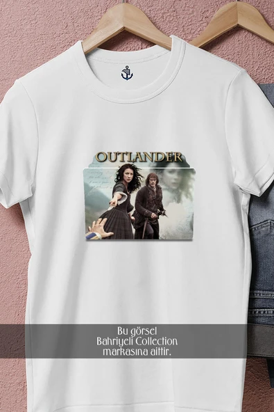 Oversize Outlander Series Folder  Tasarımlı Unisex T-Shirt - Resim 2